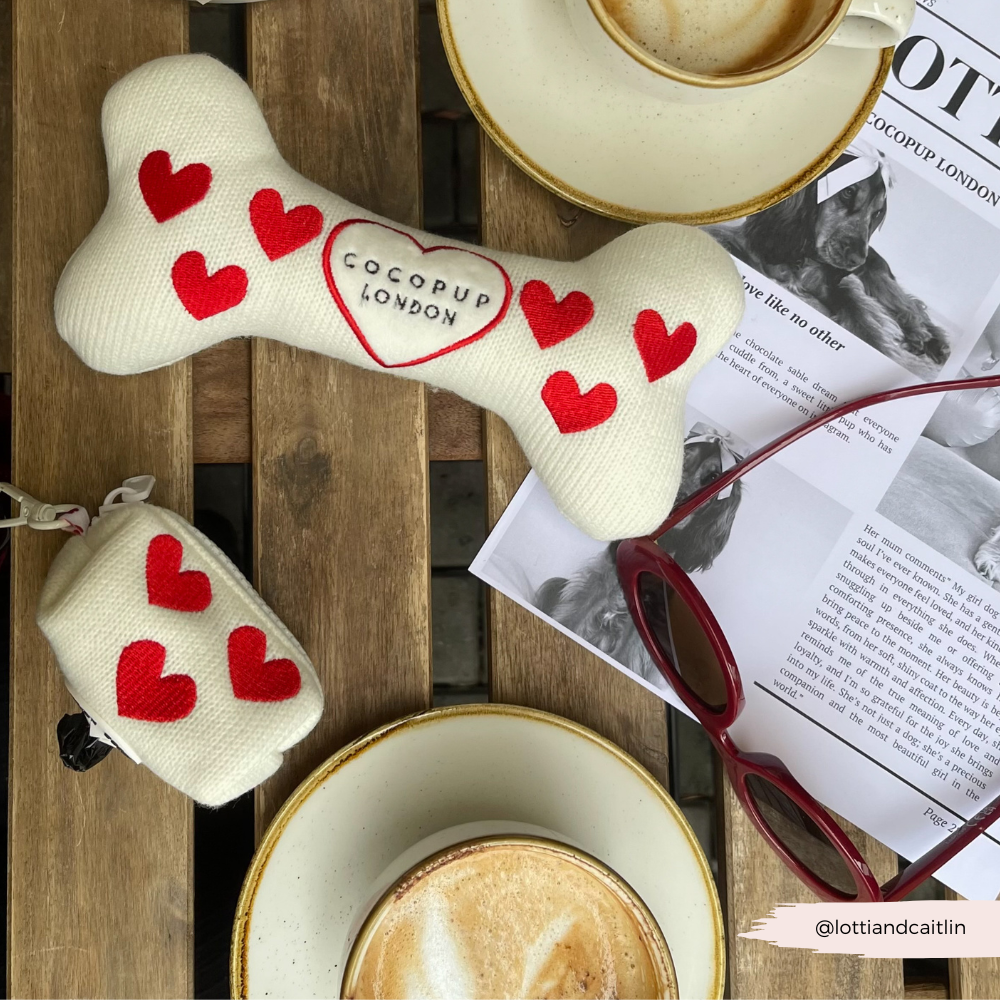 Câlins & Jouet en Tricot en Forme d'Os