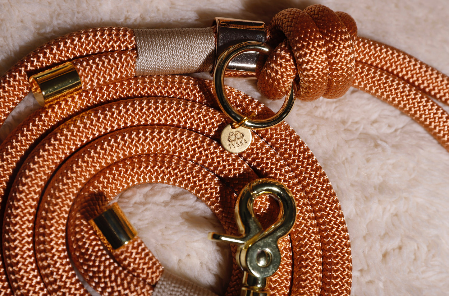 Laisse orange cuivre