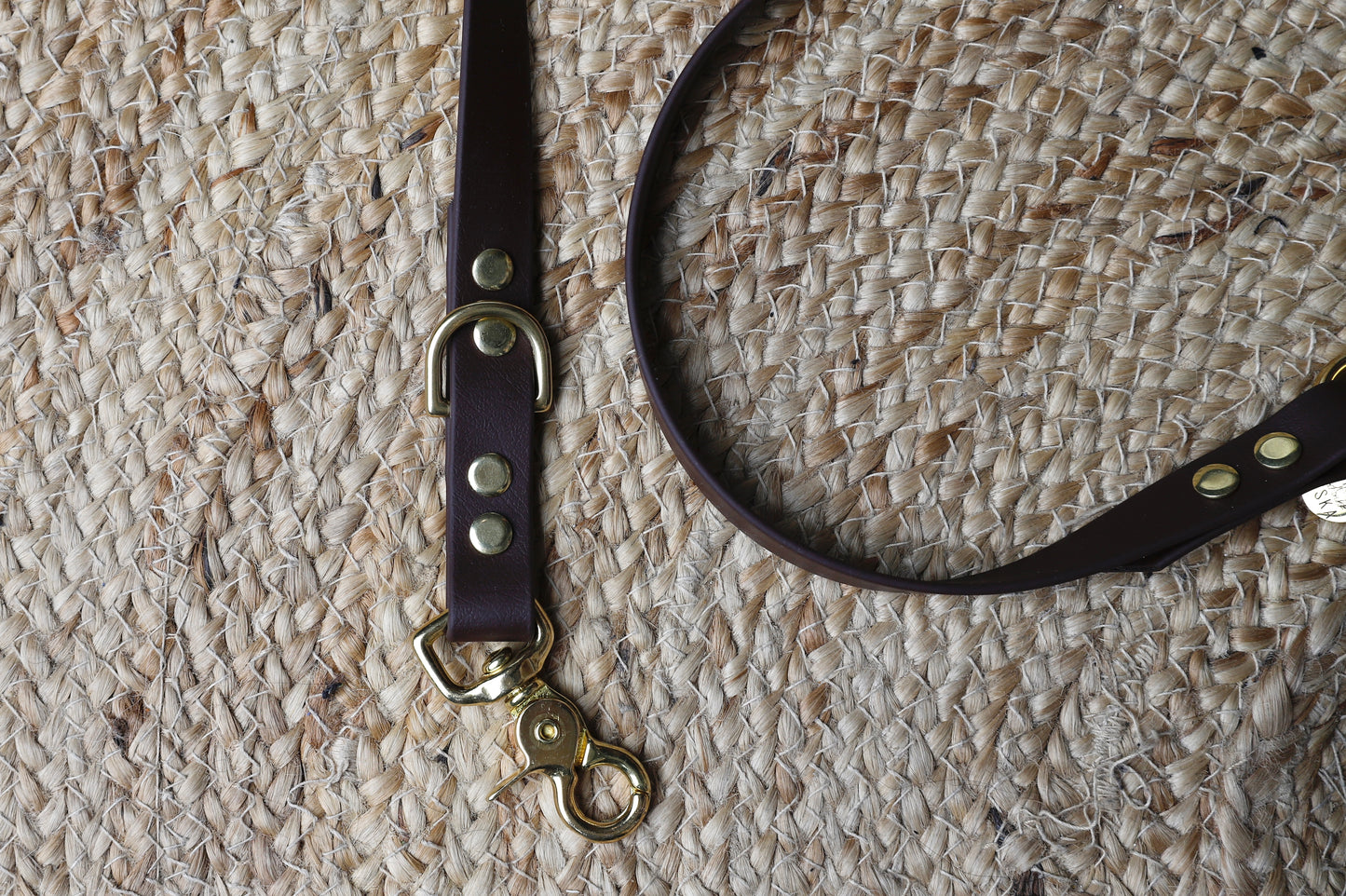 Laisse multiposition 3 points marron foncé