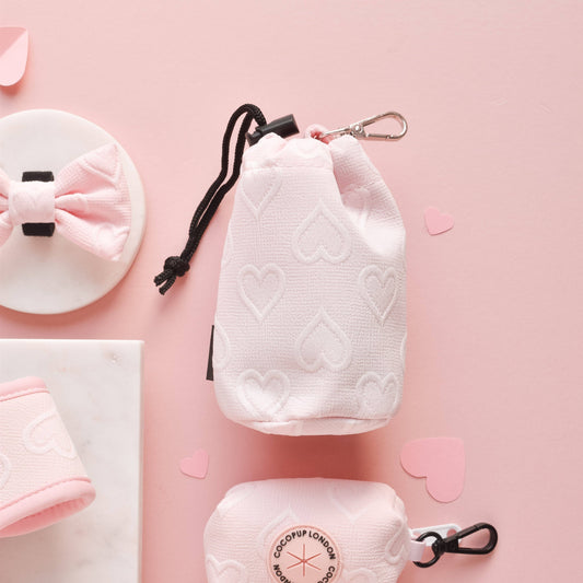 Pochette à friandises avec cordon de serrage - Baby Pink Heart