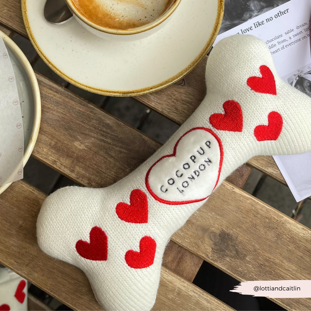 Câlins & Jouet en Tricot en Forme d'Os