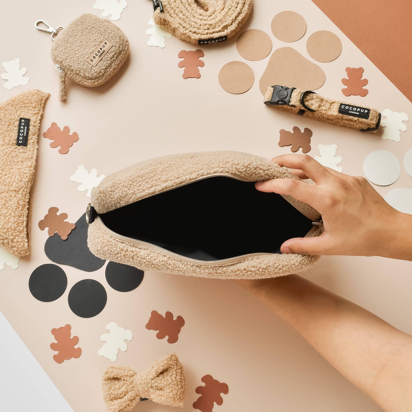 Ensemble Sac de promenade + anse + pochette frifri - Teddy Rupert