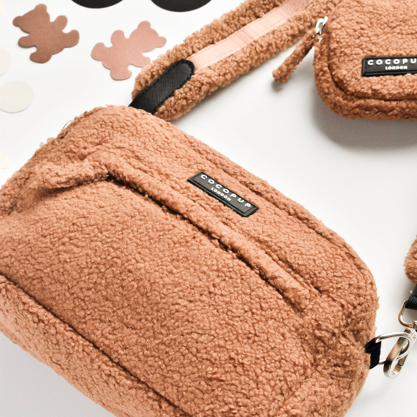 Ensemble Sac de promenade + sangle + pochette frifri pour chien - Teddy Paddington