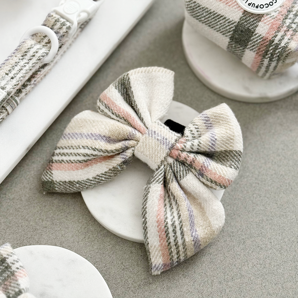 Nœud papillon marin à carreaux de printemps