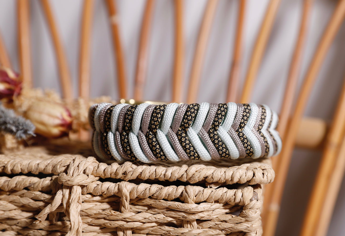 Collier biothane-paracorde Vert