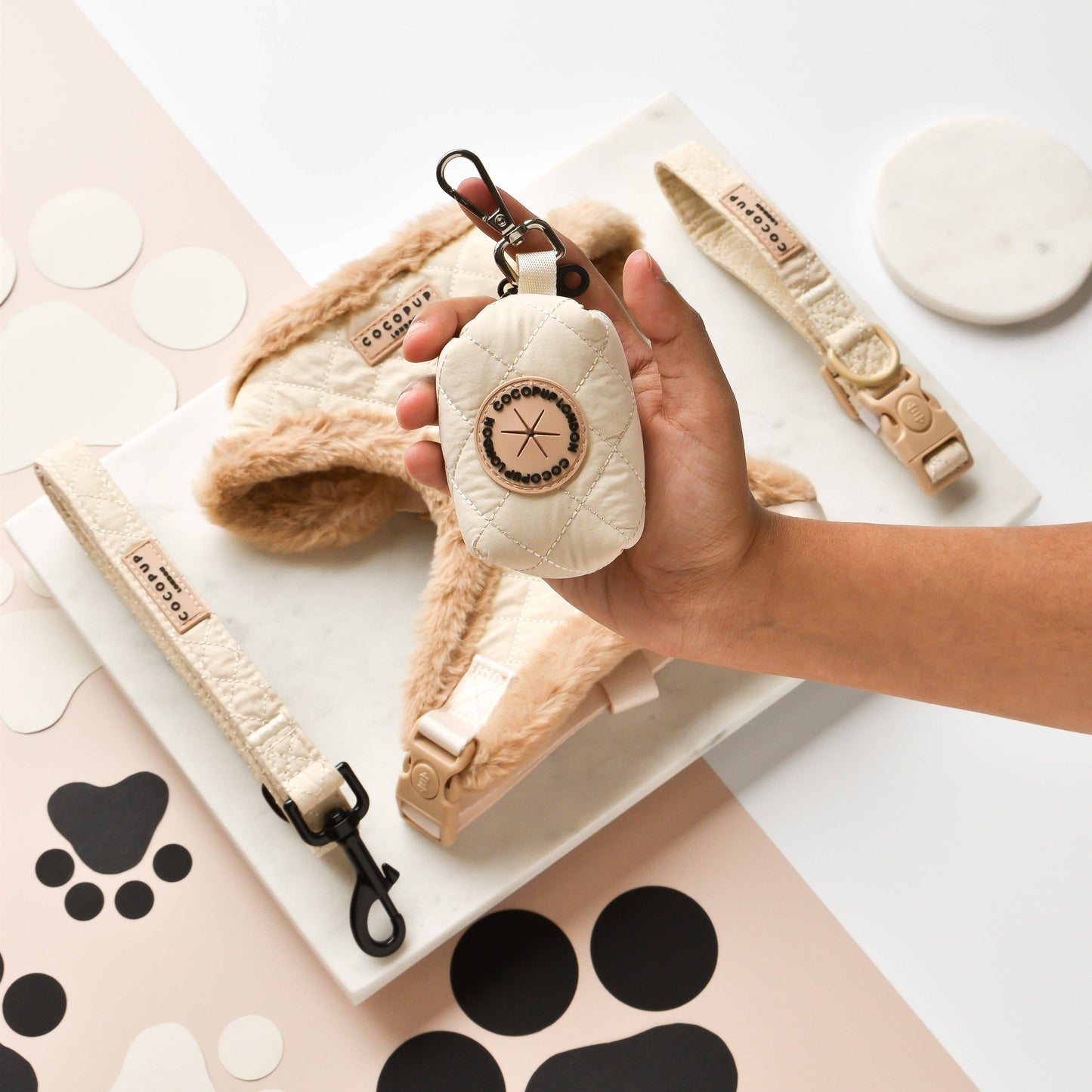 Porte-sac à crottes matelassé