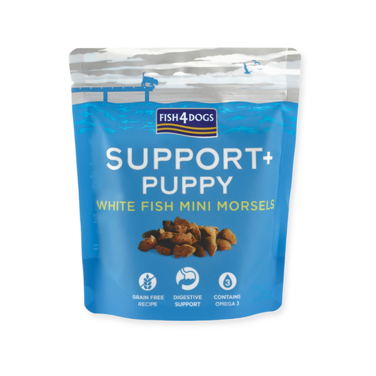 Fish4Dogs Support+ Puppy Digestion - Bouchées de poisson blanc pour chiot 150 g