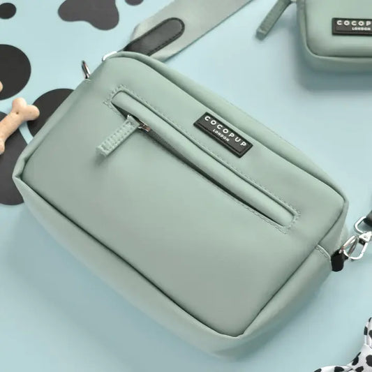 Ensemble Sac de promenade + sangle + pochette frifri pour chien - Ice Blue